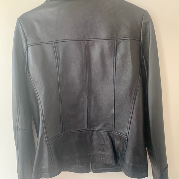 Calvin Klein Leather Moto Jacket - Picture 6 of 11